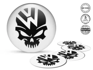 VW Silicone Sticker Design Wheel Badge Upgrade